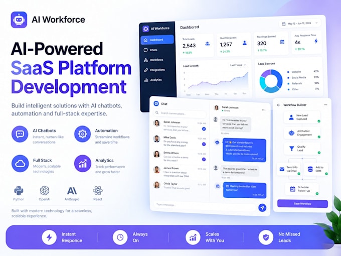 do ai saas platform development full stack website ai software developer