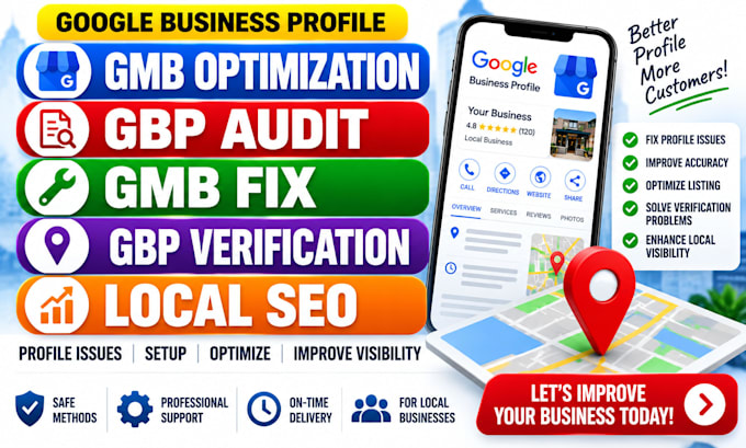 audit, fix, optimize google business profile, gmb optimization for local seo