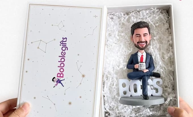 custom 3d bobblehead wedding topper toy design mascot model 3d printable figure