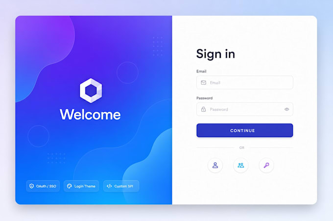 setup oauth sso with custom login themes