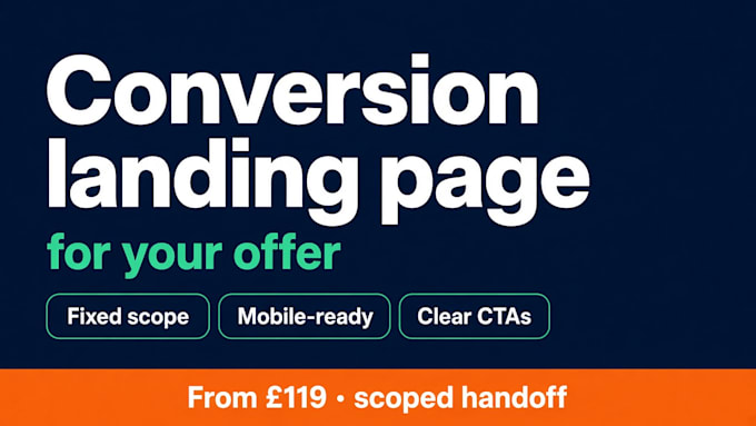 build a conversion focused landing page for your offer