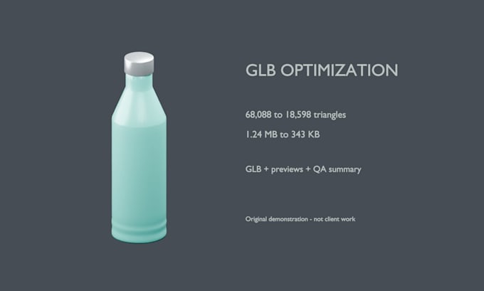 optimize your static 3d model into a lightweight web glb