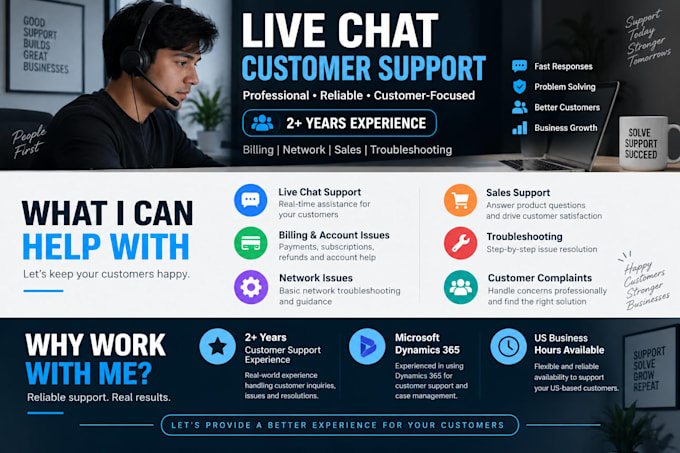 provide professional live chat customer support