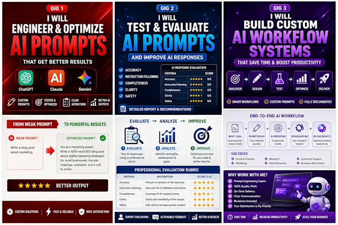 engineer and optimize custom ai prompts for chatgpt and claude