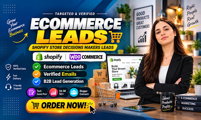 do shopify lead generation, find ecommerce decision makers with verified emails