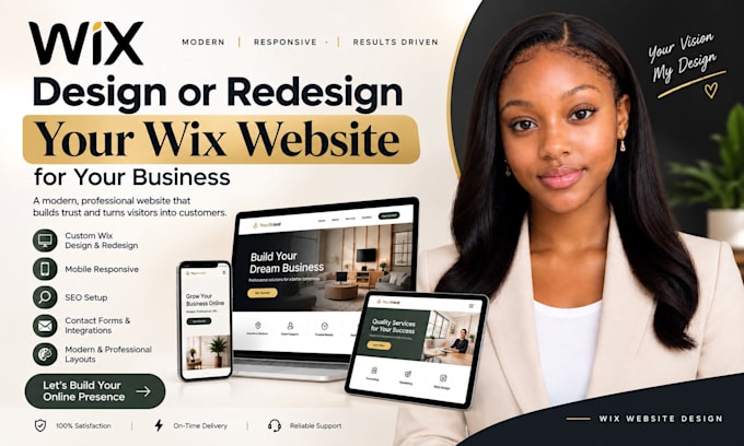 design wix website or redesign a professional business wix website