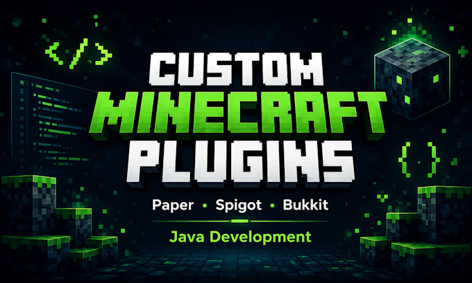 develop custom minecraft plugins for paper spigot and bukkit