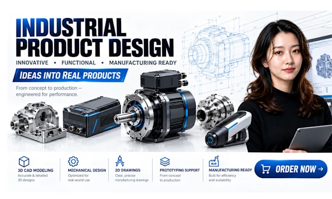 do 3d industrial product design, 3d cad modeling, mechanical design