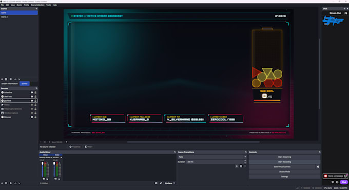 code a custom twitch chat box or stream widget