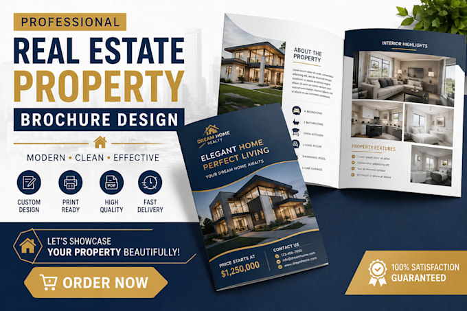 design a professional real estate property brochure