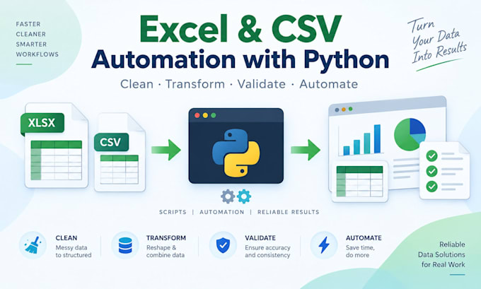 automate excel and CSV data processing with python