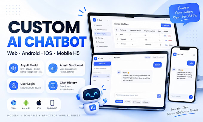 build a custom ai chatbot web app with any ai model