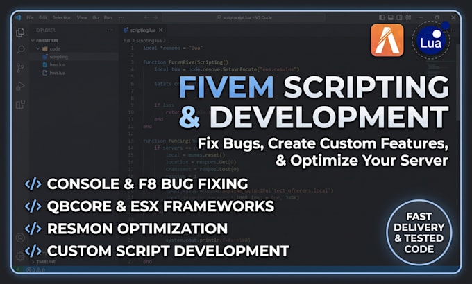 fix, optimize, or create custom fivem scripts