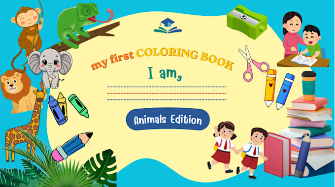 create design preschool coloring book for kids