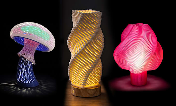 design a custom 3d lamp and lampshade for 3d printing