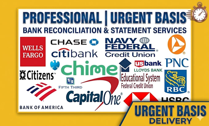l do bank statement work on an urgent basis