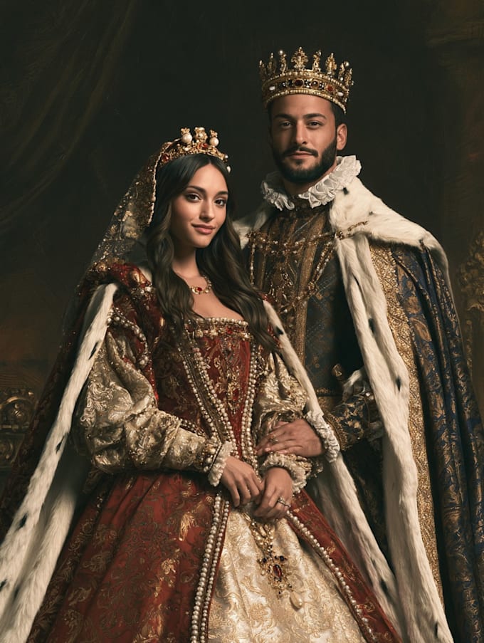 create a custom royal renaissance portrait painting
