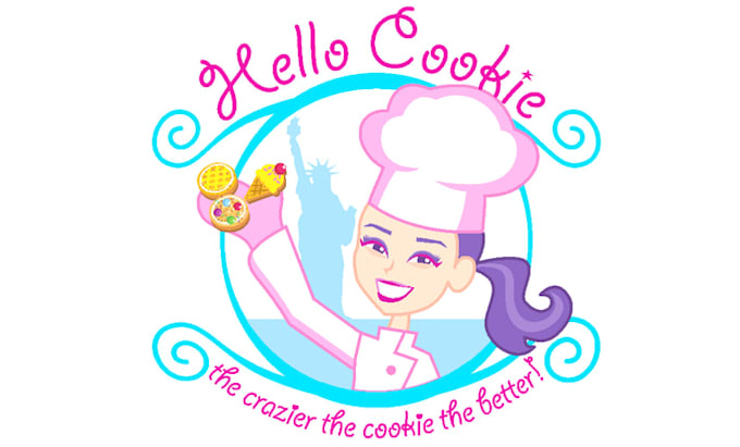 design cookie food win cookies theme logo