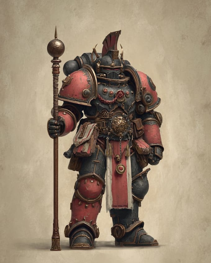 draw custom warhammer 40k character illustrations and grimdark art