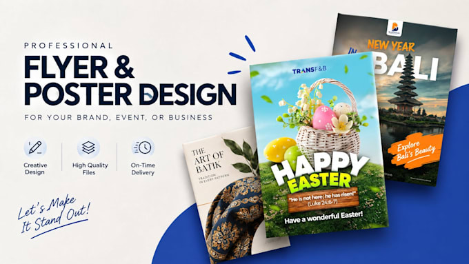 design eye catching flyers, posters
