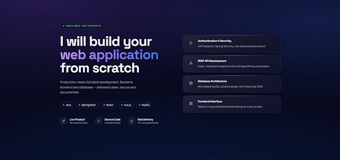 build your full stack web app with java spring boot and react or vue