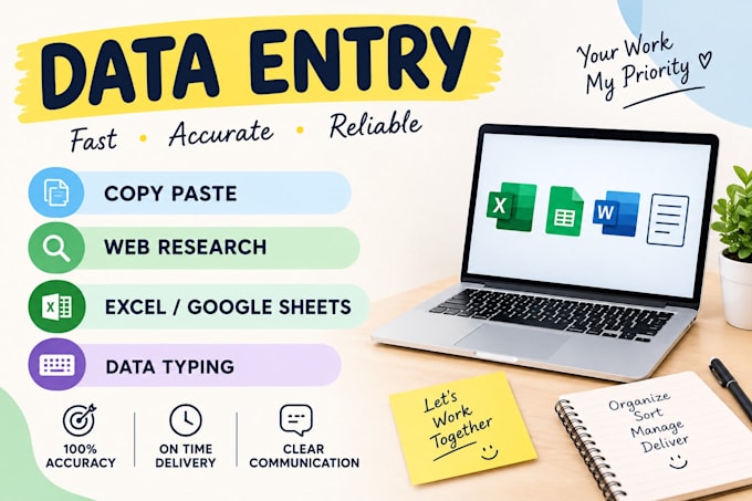 do data entry, copy paste and web search