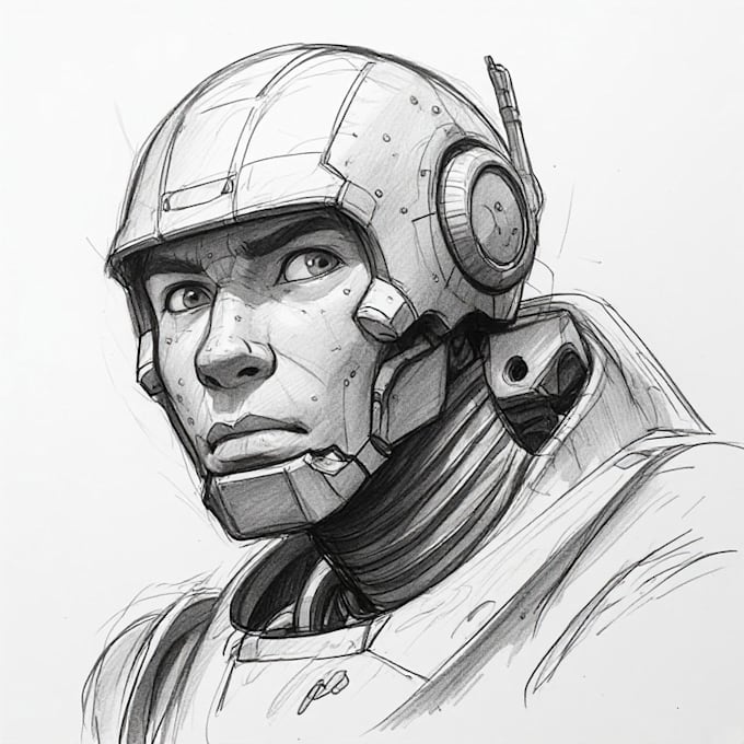 draw or design mechs robots concepts