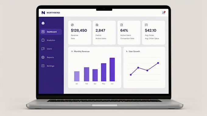 design saas web app and admin dashboard UI UX in figma