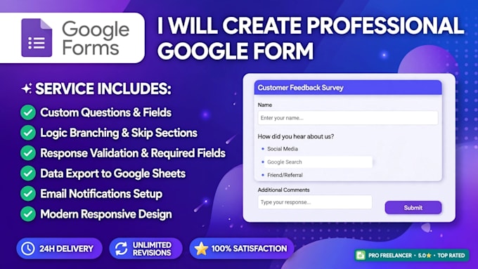 create professional google forms with logic and payment