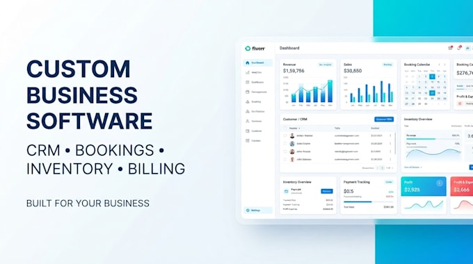 build custom CRM, booking, and inventory management software