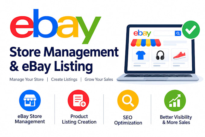 manage SEO optimized ebay listings and ebay account