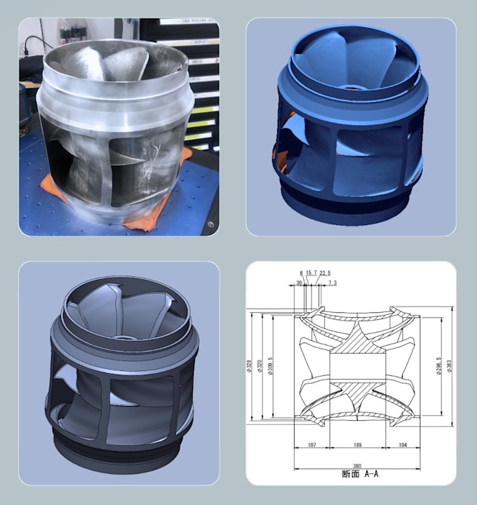 do reverse engineering from stl scan to parametric cad model