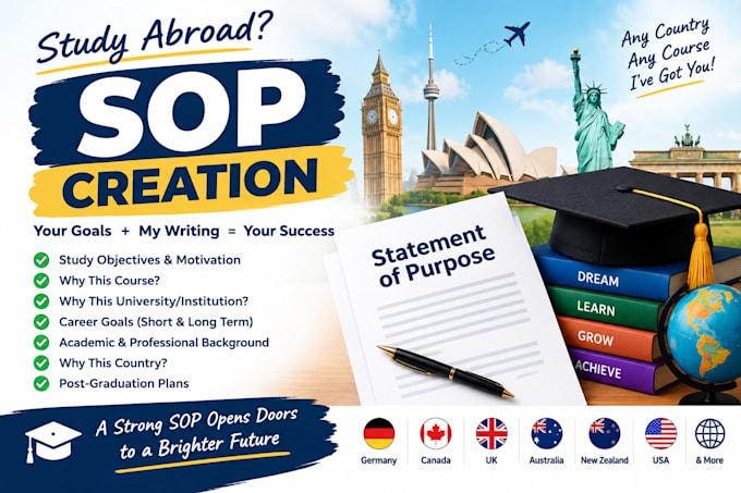 create a statement of purpose sop for your study application