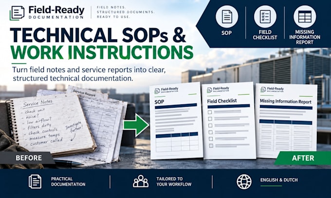 create technical sops and work instructions