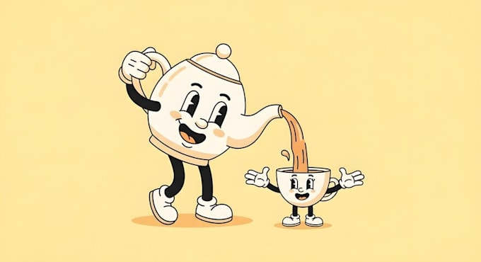 create a vintage retro cartoon mascot illustration