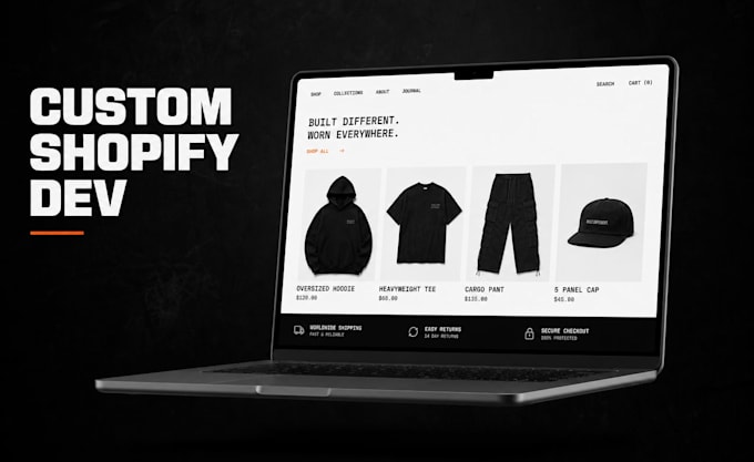 develop custom shopify store for clothing streetwear brands