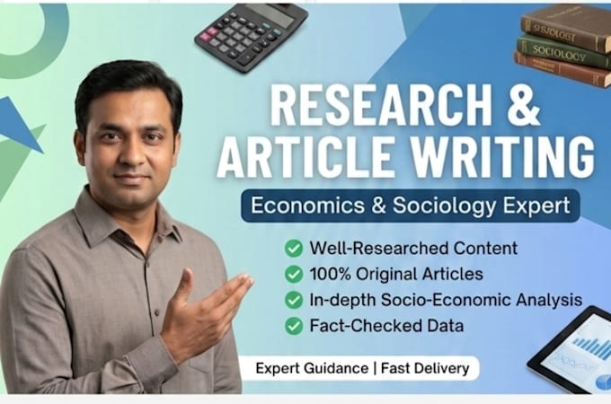 write researched articles on economics and social sciences
