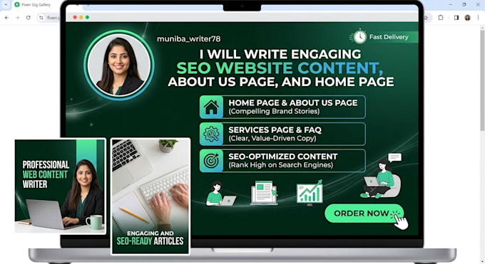write engaging SEO website content, about us page, and home page