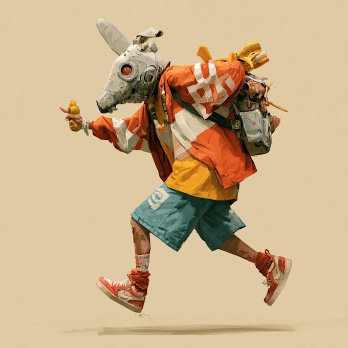 a cartoon character in a funny illustration