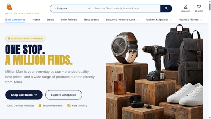 build a fully automated affiliate e commerce website