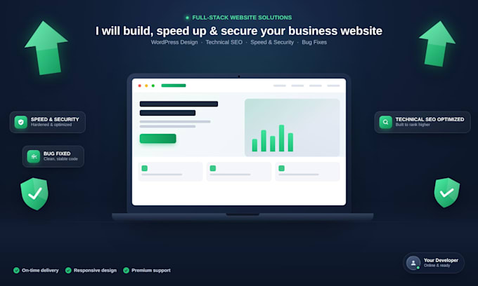 do wordpress website design SEO optimization and bug fixing