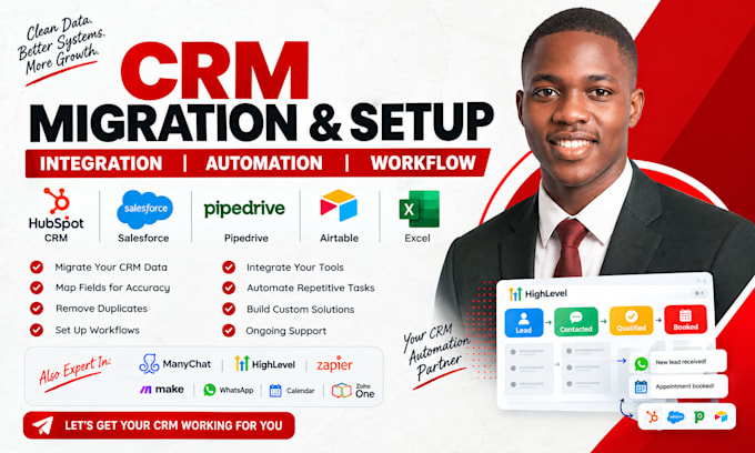 migrate CRM hubspot salesforce pipedrive airtable excel mapping deduplication