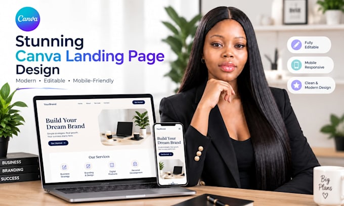 canva website design, canva ebook, canva landing page, canva ugc portfolio