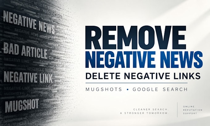 remove negative news articles, delete negative links, mugshots from google
