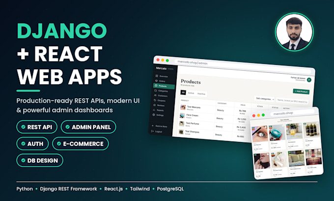 build a django rest API with react frontend for your web app