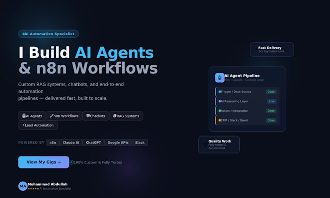 build ai automation ai agent n8n automation rag agent