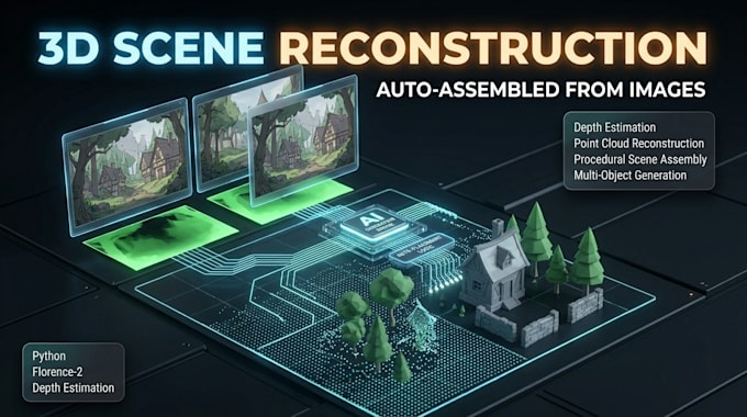 generative ai pipeline for automated 3d scene reconstruction and environment