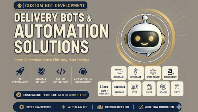 doordash bot instacart bot amazon flex bot spark driver bot roadie bot uber bot