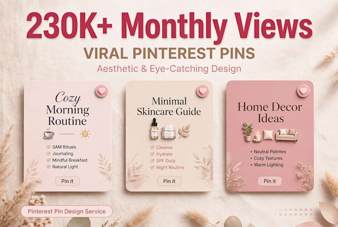 create aesthetic viral pinterest pins in all niches