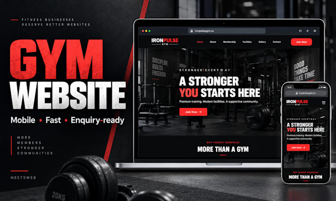 build a responsive gym and fitness website